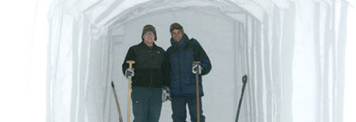 Theo and Jeff in the new ice cave
