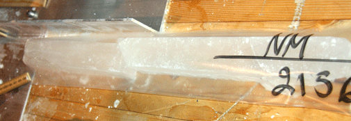 Brittle ice in a plastic bag