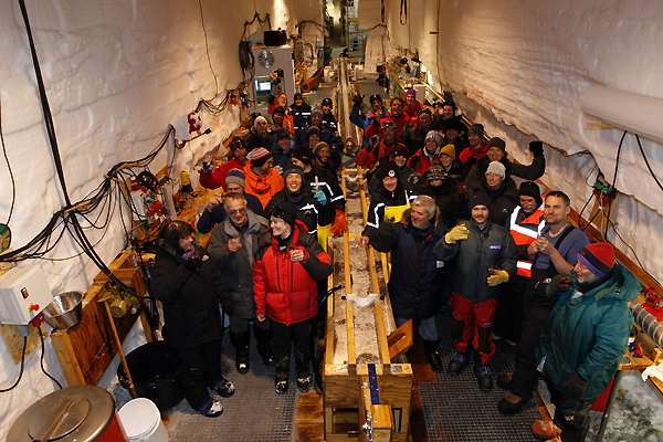 Celebrating the first core with bands of basal ice