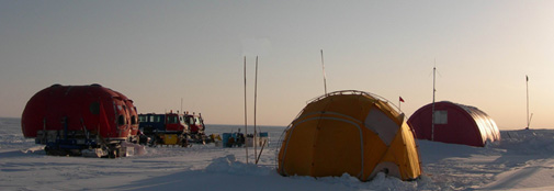 The NEEM camp on the third day.