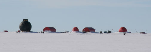 The camp with the black dome