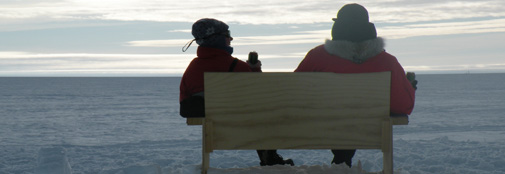 Taking a rest on the sofa in the middle of nowhere.