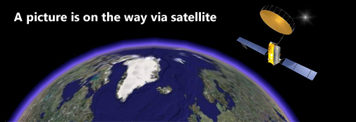 Billeder er på vej via satellit